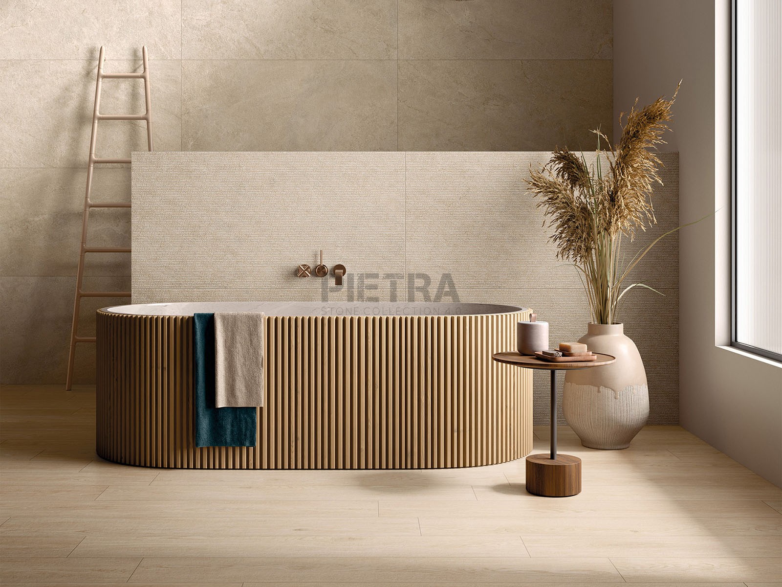 All Around Stone Ivory – Abitare La Ceramica — гранитогрес за двоен инсталационен под, снимка 4
