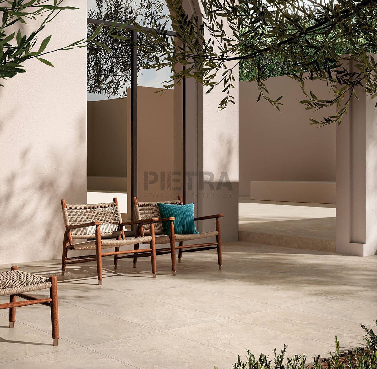 All Around Stone Ivory – Abitare La Ceramica — гранитогрес за двоен инсталационен под, снимка 3