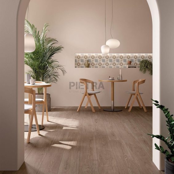 All Around Wood Brown – Abitare La Ceramica — гранитогрес за двоен инсталационен под, снимка 2
