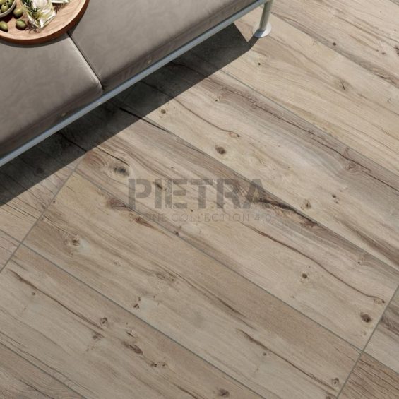 Nordik Wood Beige – Flaviker x20 — гранитогрес за двоен инсталационен под, снимка 2
