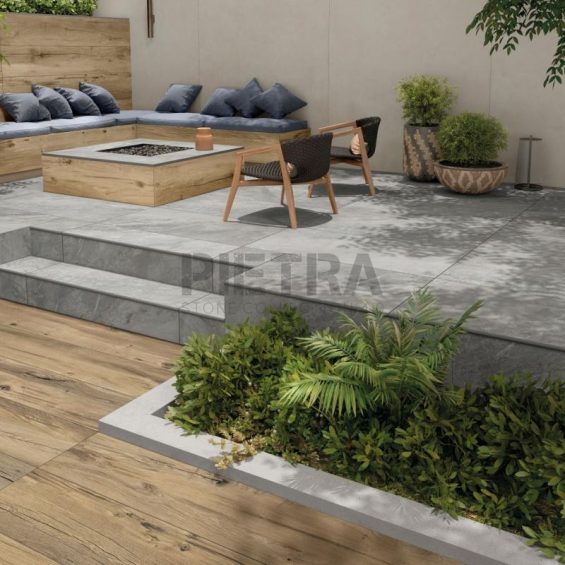 Nordik Wood Gold – Flaviker x20 — гранитогрес за двоен инсталационен под, снимка 2