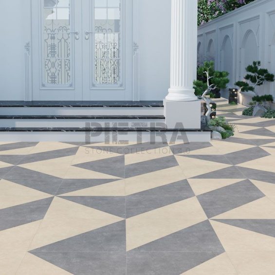 Ark Triangolo Decor – QUA Graphite — гранитогрес за двоен инсталационен под, снимка 2